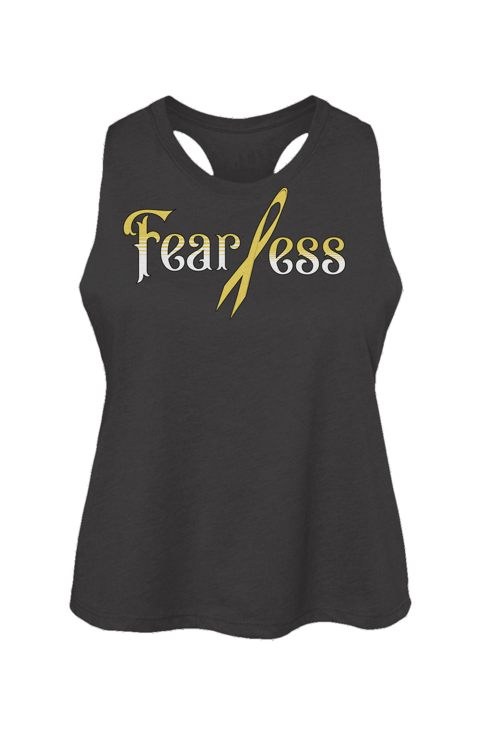 Fight Like Karrie "Fearless" Women's Racerback Cropped Tank