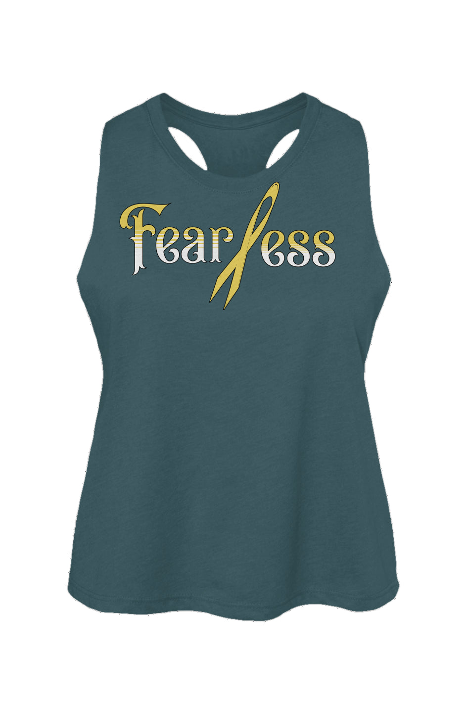 Fight Like Karrie "Fearless" Women's Racerback Cropped Tank