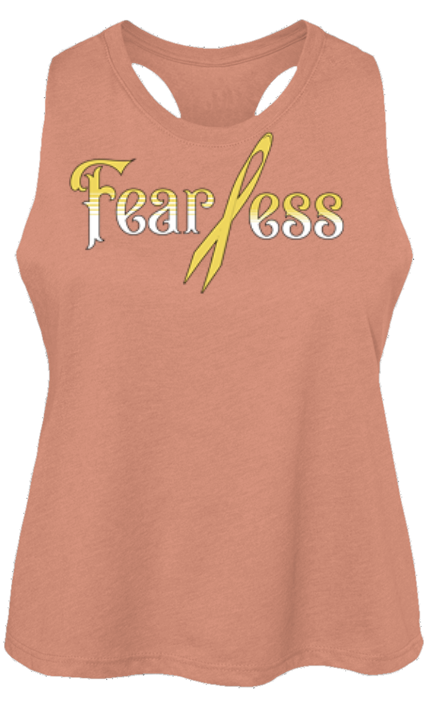 Fight Like Karrie "Fearless" Women's Racerback Cropped Tank